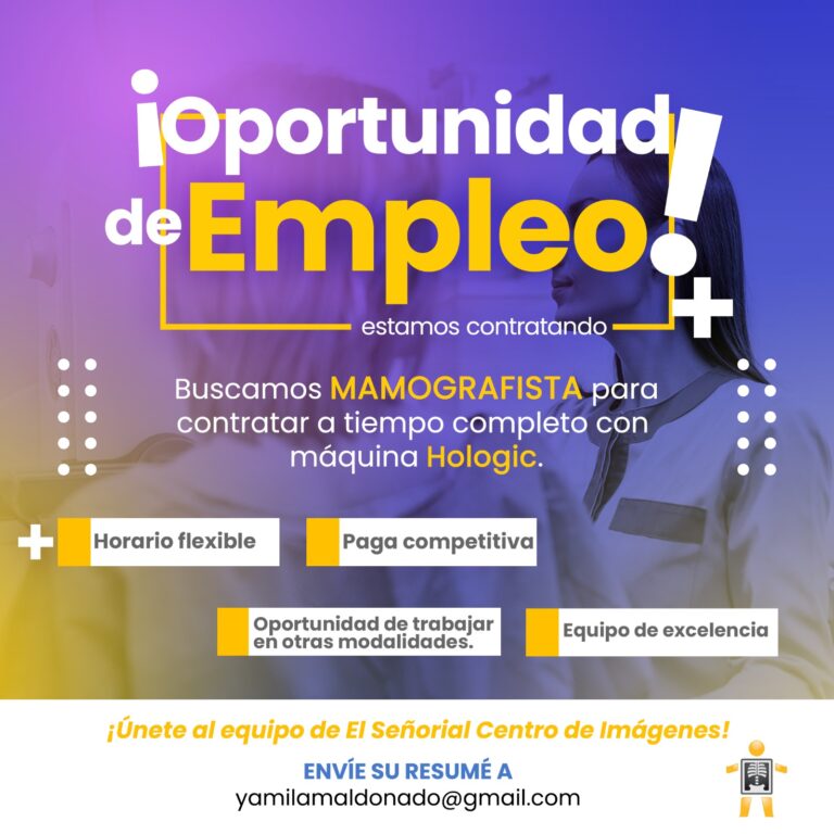 ¡Oportunidad de empleo!